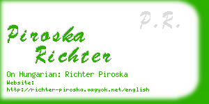 piroska richter business card